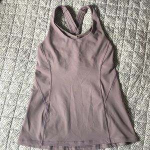 Lululemon Tank Top Super Soft Beautiful Kris Kross Straps Size 4 Colour Mauve